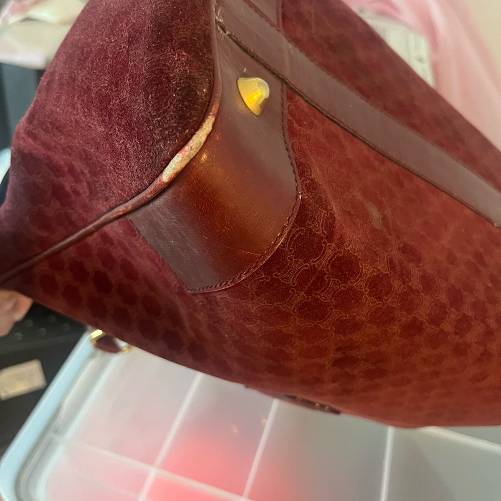 Celine Suede Boston Bag Large - Picture 12 of 15